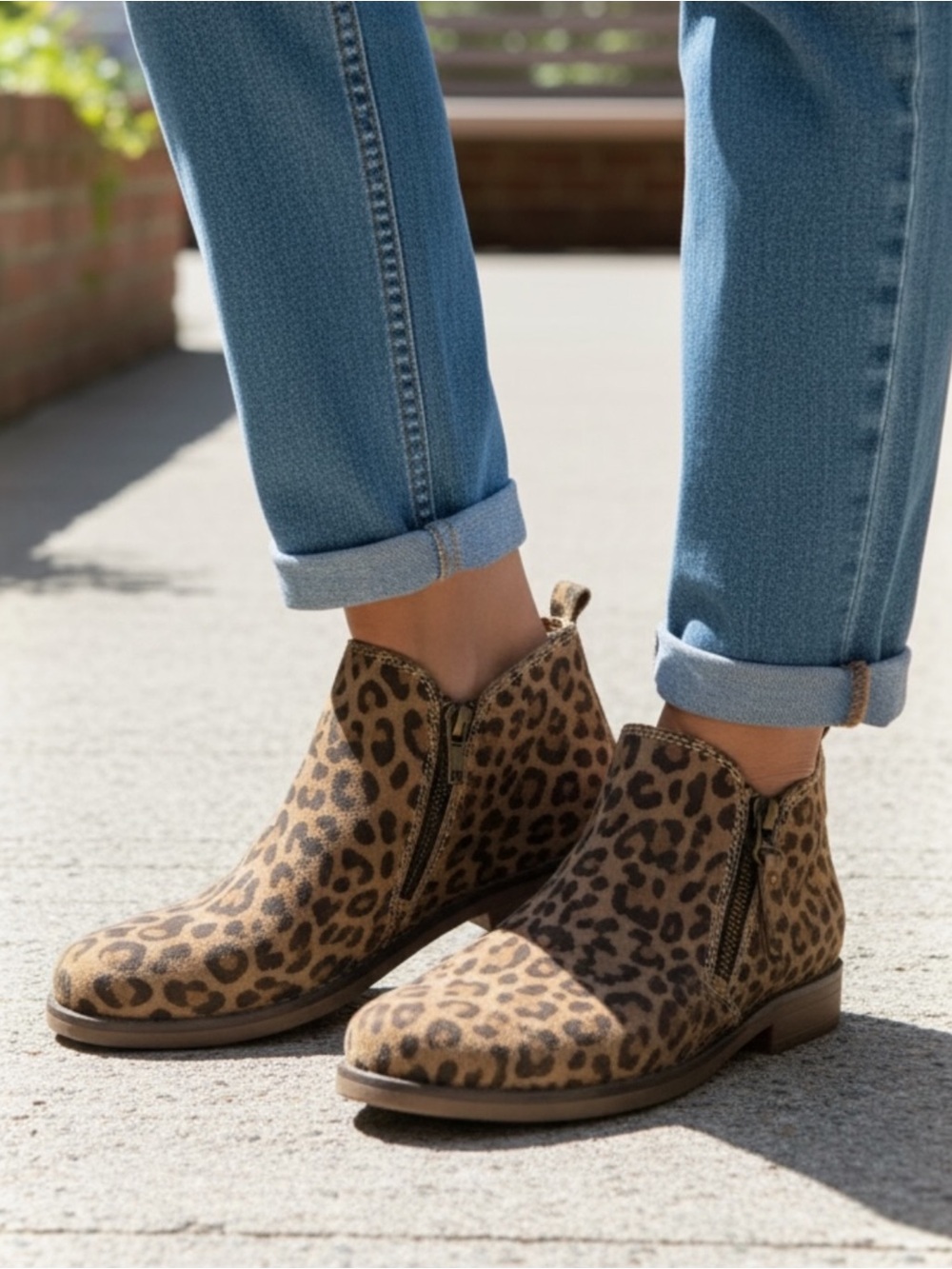 Hush Puppies Mazin Cayto Cheetah Print Zip Up Ankle Boots Booties